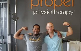 Athlete sponsorship Anthony Lue hand cyclist Propel Physiotherapy