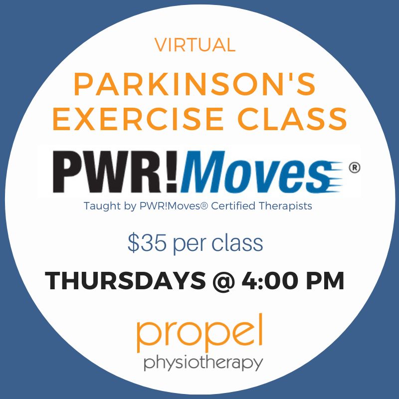 PWR!Moves Parkinson's exercise classes virtual Propel Physiotherapy