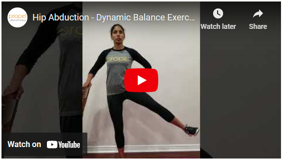 Hip abduction dynamic balance Propel Physiotherapy