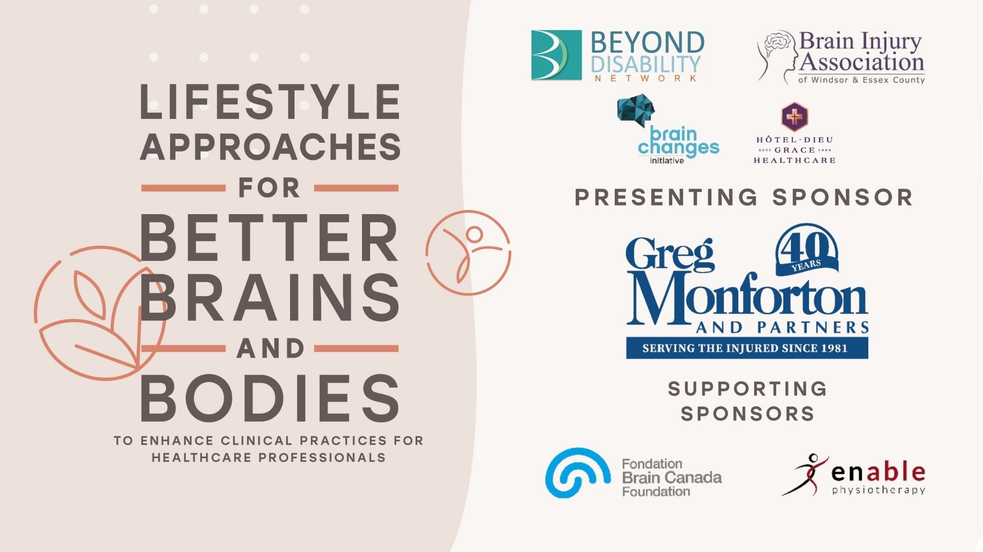 lifestyle approaches for better brains and bodies speaker series Propel Physiotherapy