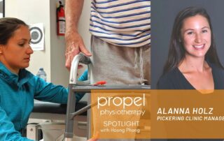 Pickering physiotherapy clinic manager Alanna Holz. Propel Physiotherapy