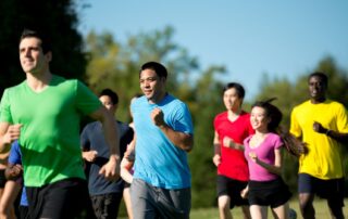 Running group. Nine benefits of running. Propel Physiotherapy.