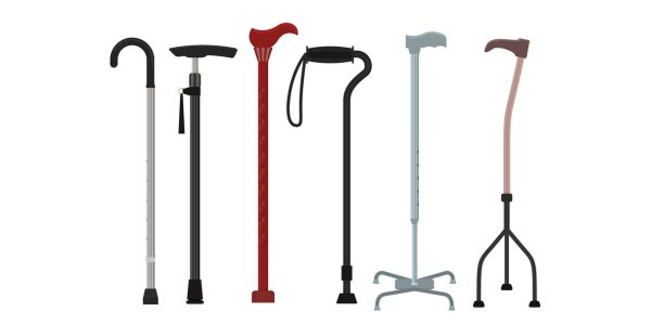 Types of canes. Choosing the right walking aid by Propel Physiotherapy. 