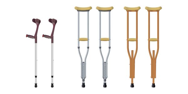 Types of crutches. Choosing the right walking aid by Propel Physiotherapy. 